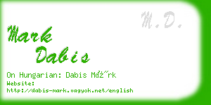 mark dabis business card